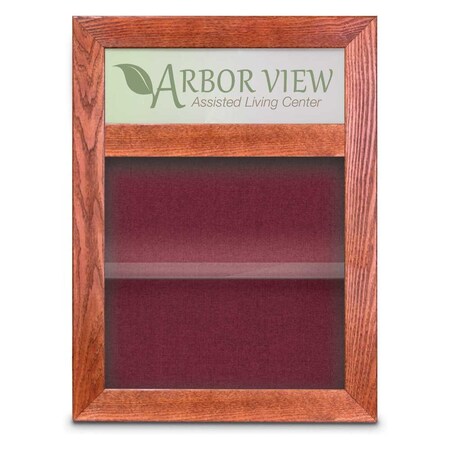United Visual Products Outdoor Enclosed Combo Board, 48"x36", Gold Frame/Grey & Surf UVCB4836ODG-GREY-SURF